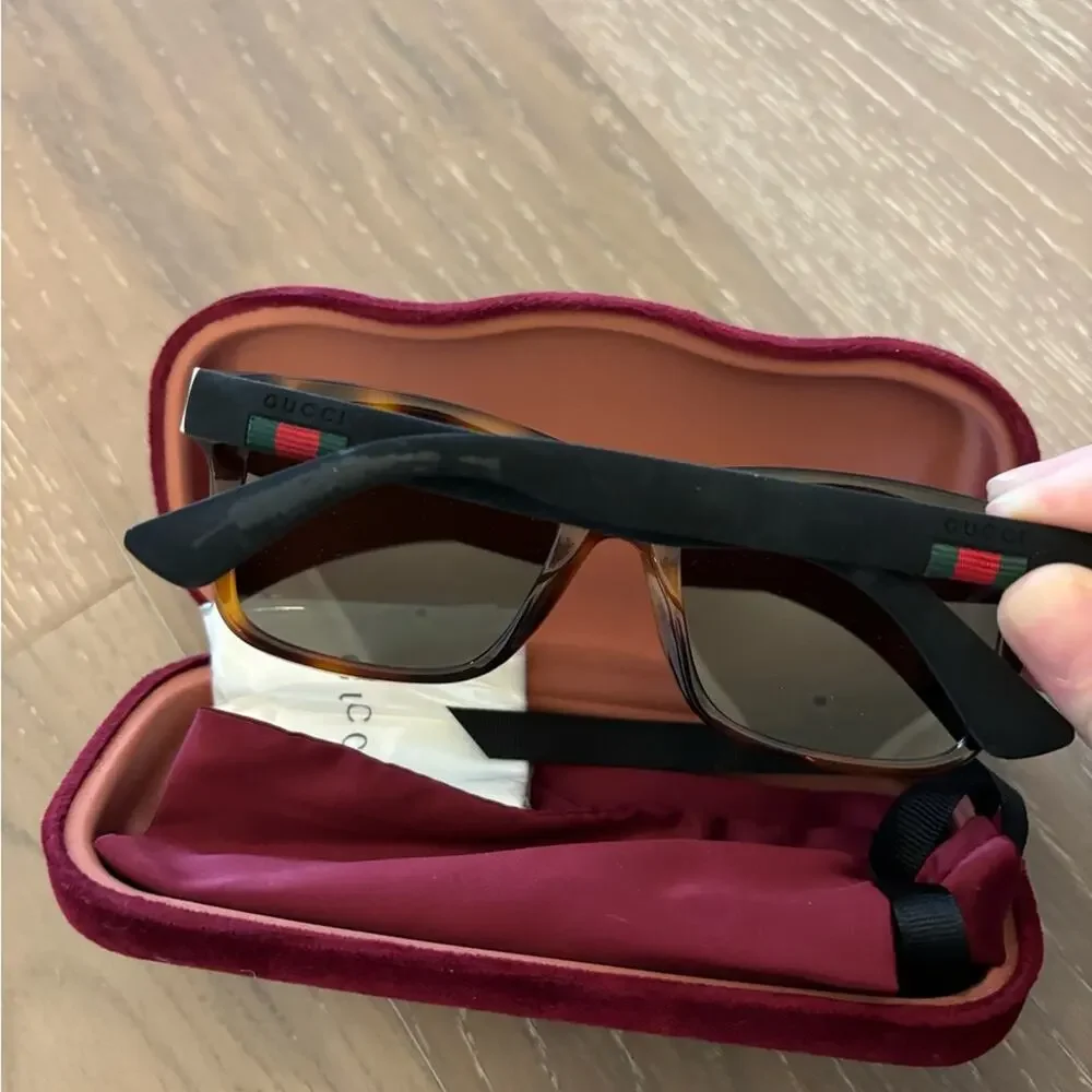 Gucci Polarized Rectangle Sunglasses